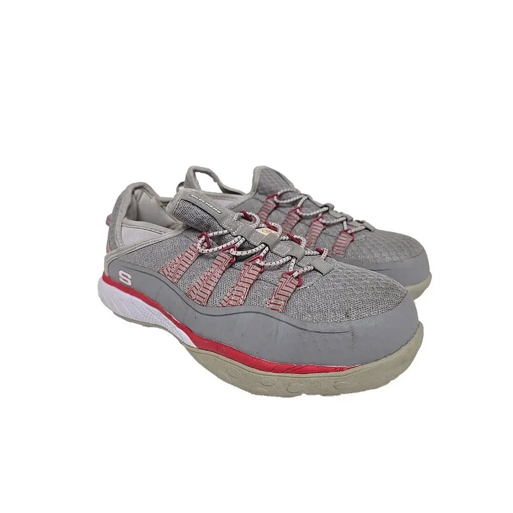 Skechers Women's Aluminum Toe SP Slip Resistant Work Shoes 99996596 Gray 8M - Picture 1 of 7